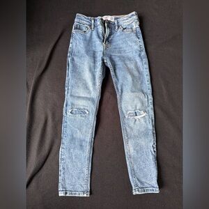 👉🔥👖Abercrombie Kids Boys Slim/Taper Fit Sz:9/10. 5-Pocket Distressed Jeans. A+